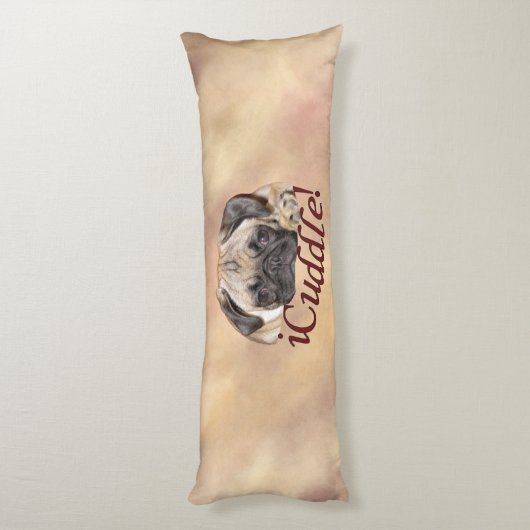 Schattige iCuddle Pug Puppy Lichaamskussen (Achterkant (Verticaal))