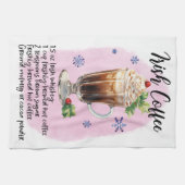 Schattige Iers Koffie Kerstmis Drink Recept Theedoek (Horizontaal)