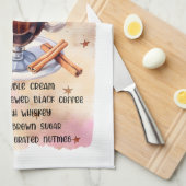 Schattige Iers koffierecept Theedoek (Quarter Fold)