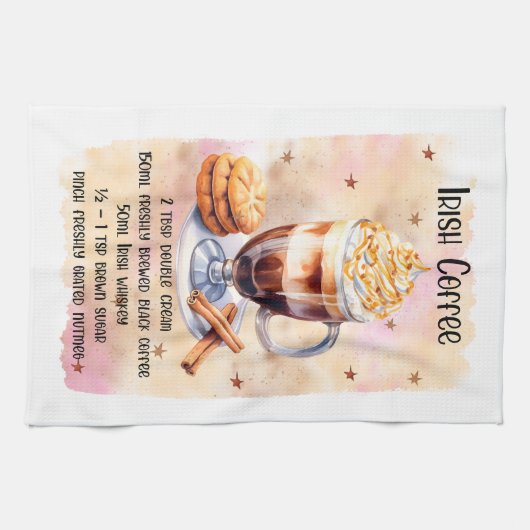 Schattige Iers koffierecept Theedoek (Horizontaal)