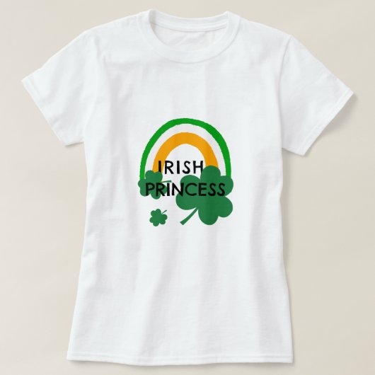 Schattige Iers Prinses St. Patrick's Day T-shirt (Design voorkant)