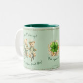 Schattige Iers Teddy Bear Mok Bikes - Geweldige da (Voorkant links)