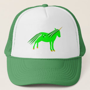 Schattige Ierse groene en gouden eenhoorn Trucker Pet