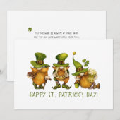 Schattige Ierse kabouters Aangepaste St. Patrick's Feestdagenkaart (Voorkant / Achterkant)