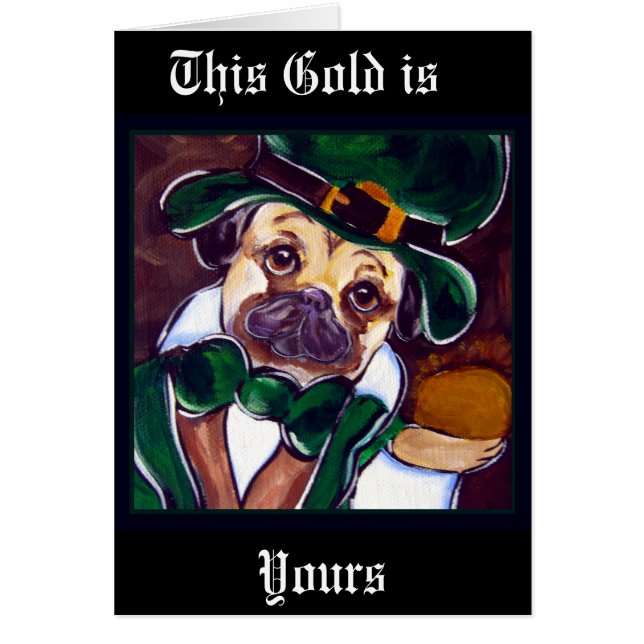 Schattige Ierse Pug (Voorkant)