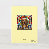 Schattige Ierse Setter Hond Kerstmis Kaart (Achterkant)