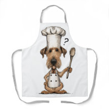 Schattige Ierse Terrier Chef Koken Hond
