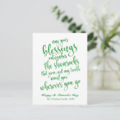 Schattige Ierse Zegen met Glitters St. Patrick's D Briefkaart (Staand voorkant)