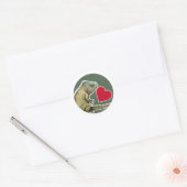 Schattige Iguana Ronde Sticker (Envelop)