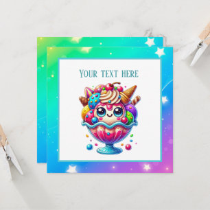 Schattige ijs voor elk doel feest kaart