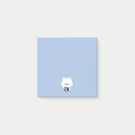 Schattige Ijsbeer Barista Post-it® Notes (Voorkant)