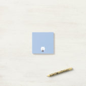 Schattige Ijsbeer Barista Post-it® Notes (Op bureau)
