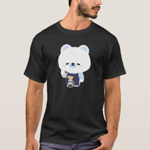 Schattige Ijsbeer Barista T-shirt