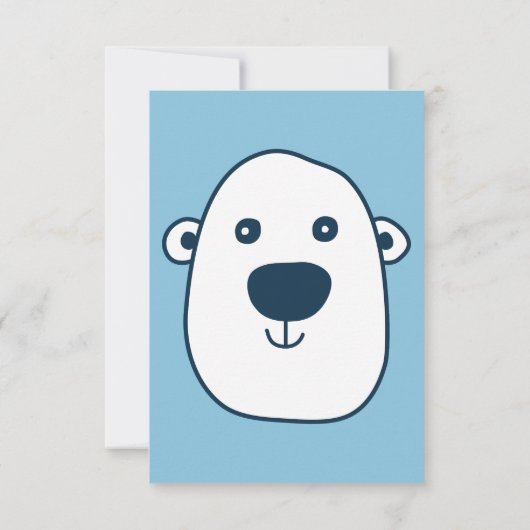 Schattige ijsbeer "Bedankt dat je cool bent" Bedan Bedankkaart (Achterkant)