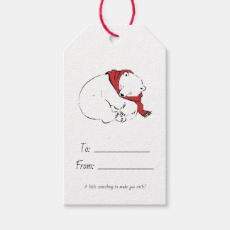 Schattige Ijsbeer Cadeaulabel