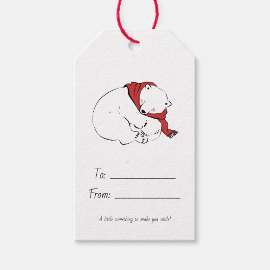 Schattige Ijsbeer Cadeaulabel (Voorkant)
