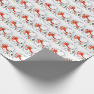 Schattige ijsbeer en baby kuiken cadeaupapier