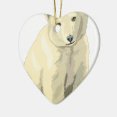 Schattige ijsbeer keramisch ornament (Links)