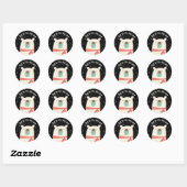 Schattige IJsbeer Kerst Ronde Sticker (Vel)