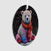 Schattige ijsbeer ornament (voorkant)