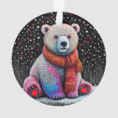 Schattige ijsbeer ornament (achterkant)