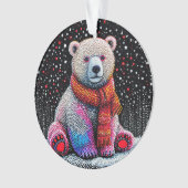 Schattige ijsbeer ornament (voorkant)