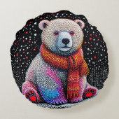 Schattige ijsbeer rond kussen (Achterkant)