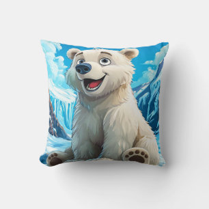 Schattige Ijsbeer Schattige Winter Stripfiguur Die Kussen
