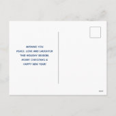 Schattige ijsberen in kerstmannenhoeden Kerstpatro Feestdagenkaart (Achterkant)