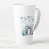 Schattige ijsberen latte mok (Rechterhoek)