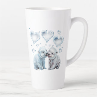 Schattige ijsberen latte mok