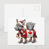 Schattige ijsdansende ezel uit Canada Briefkaart (Voorkant / Achterkant)