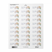 Schattige Ijsdansende Ratten Winterdorp Scene Etiket (Full Sheet)