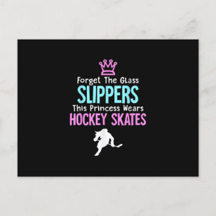 Schattige ijshockeymeisjes cadeau vrouwen citaat uitnodiging briefkaart