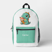 Schattige ijsje eten dino bedrukte rugzak (Voorkant)