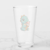 Schattige ijsje eten dino glas (Achterkant)