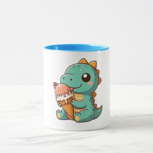 Schattige ijsje eten dino mok (Midden)