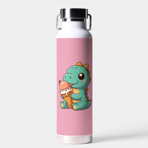Schattige ijsje eten dino waterfles