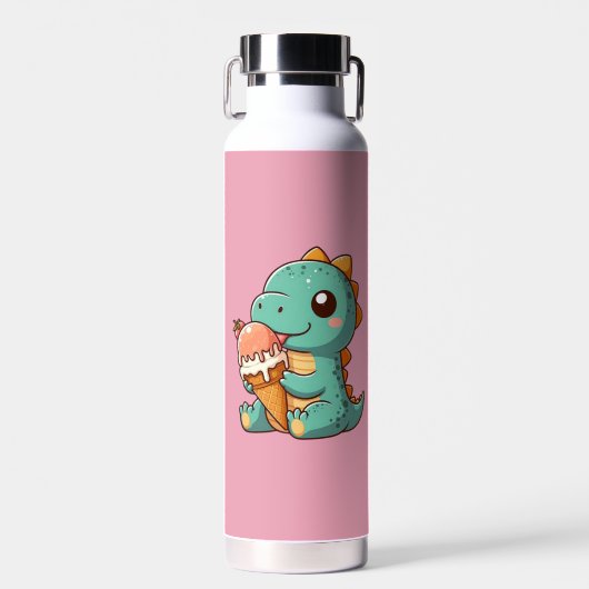Schattige ijsje eten dino waterfles (Voorkant)