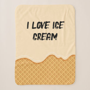 Schattige ijsje voor haar Funny sweet illustratie Sherpa Deken