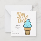 Schattige ijsjes kinderen klas valentijnkaart notitiekaartje (Voorkant)