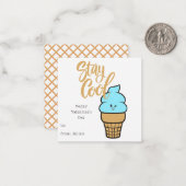 Schattige ijsjes kinderen klas valentijnkaart notitiekaartje (Voorkant / Achterkant in situ)