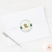Schattige IJsland Jolabokaflod Boek Zondvloed Kers Ronde Sticker (Envelop)