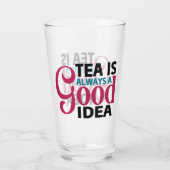 schattige ijstheeliefhebbers woord kunst glas (Achterkant)