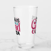 schattige ijstheeliefhebbers woord kunst glas (Links)