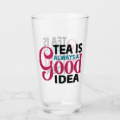 schattige ijstheeliefhebbers woord kunst glas (Voorkant)