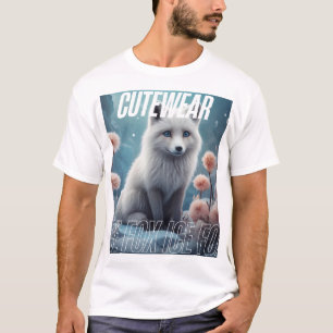 Schattige ijsvos in Floral Garden – Schattige Aest T-shirt