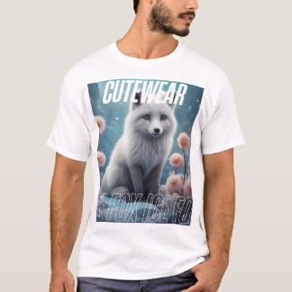 Schattige ijsvos in Floral Garden – Schattige Aest T-shirt