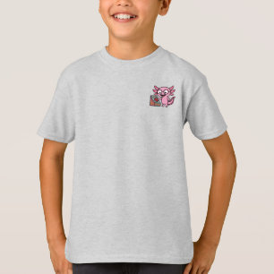 Schattige ik axolotl vragen azteek Oh nee rode kno T-shirt