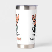 Schattige Ik doe geen maandag Coffee Cup Illustrat Geïsoleerde Drinkbeker (Links)